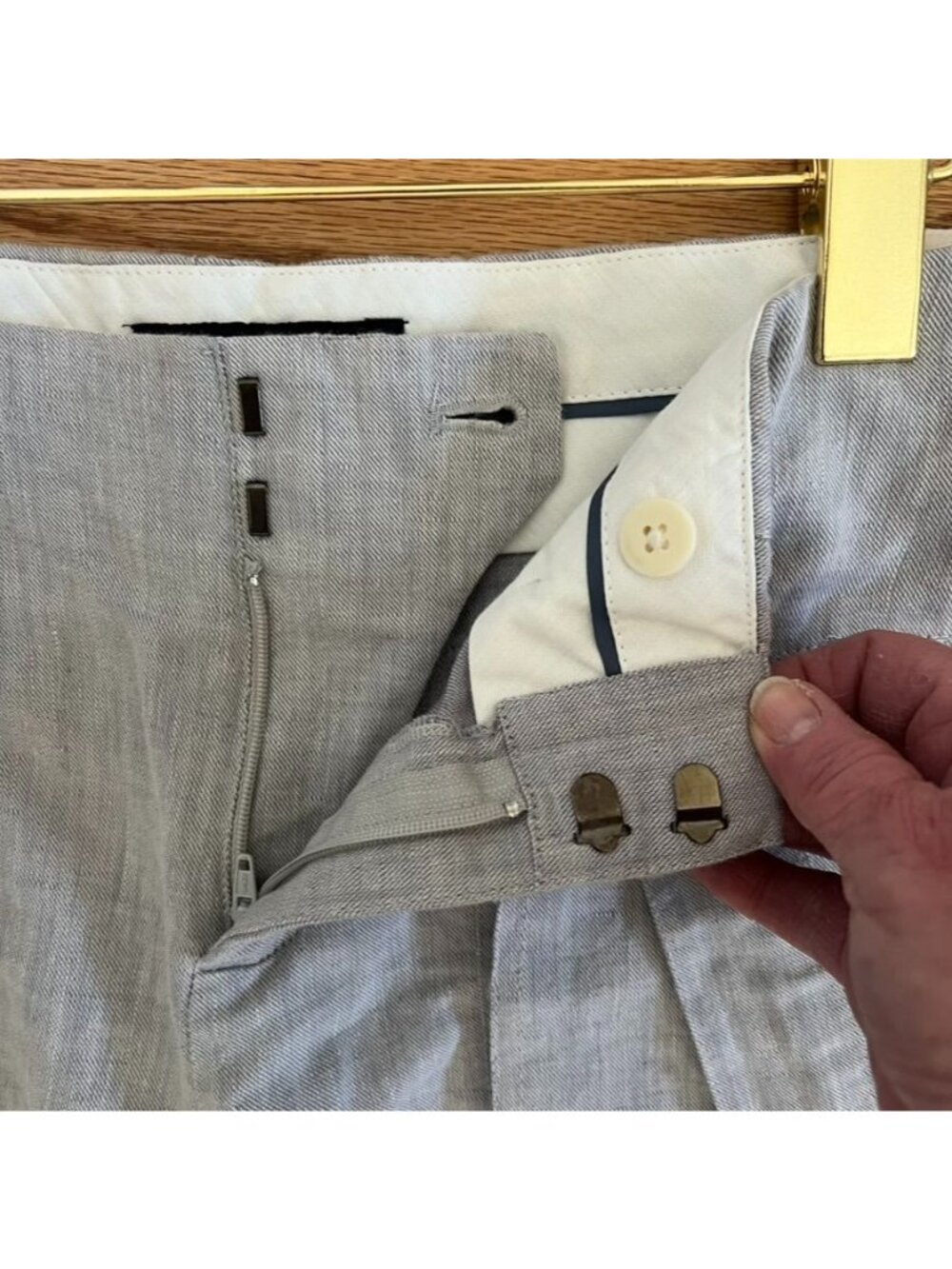 Banana Republic Women Sz 2 Linen Shorts Belted Preppy Euro Summer Old Money - Picture 10 of 13